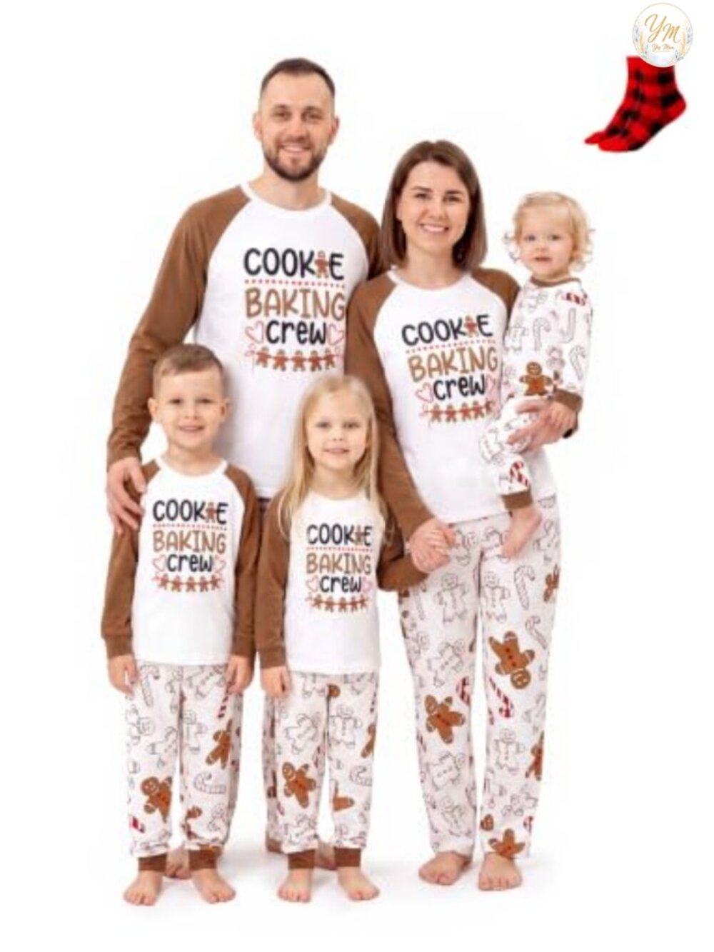 Men's Christmas Gingerbread Pajama Set with Socks